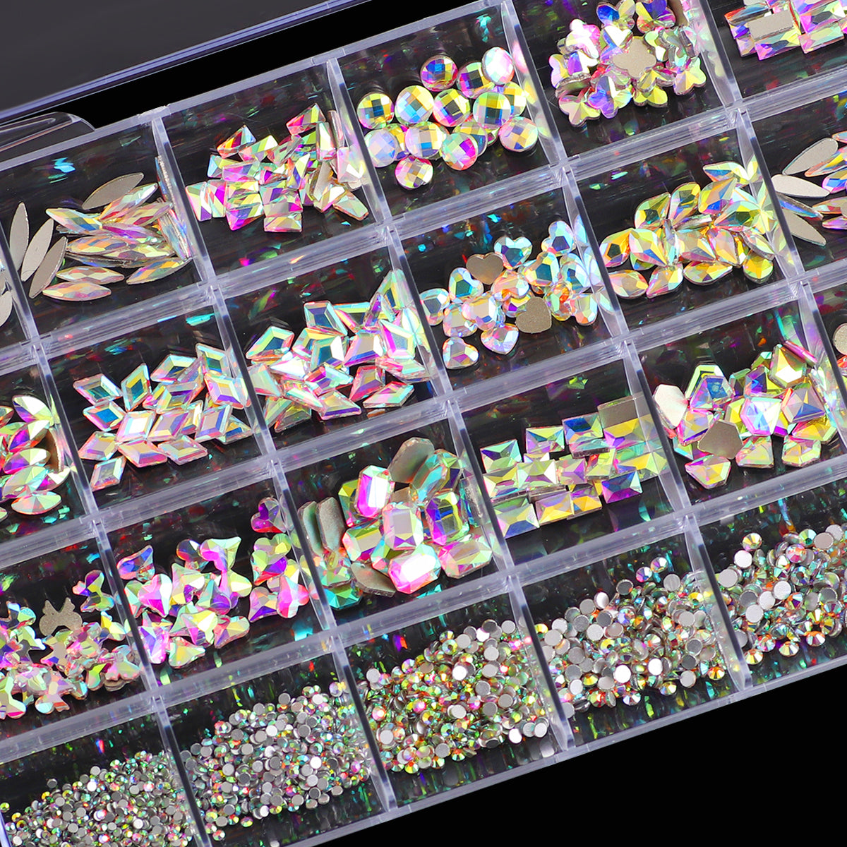 3D Nail Art Diamond Kit - 24 Multi-Shaped AB Crystal Gems & Accessories image 14