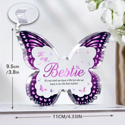 Cherished Moments – Elegant Butterfly Acrylic Plaques for Your Best Friend's Special Occasions