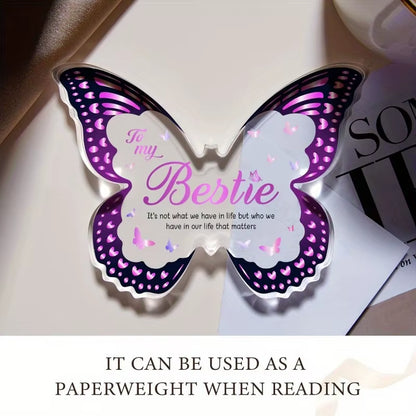Cherished Moments – Elegant Butterfly Acrylic Plaques for Your Best Friend's Special Occasions