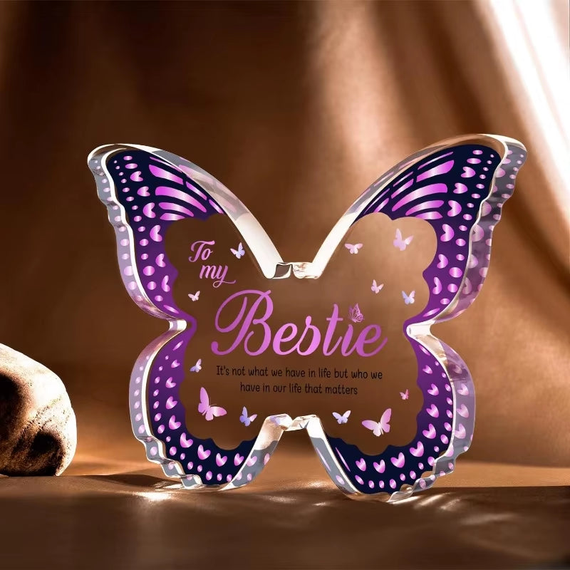 Cherished Moments – Elegant Butterfly Acrylic Plaques for Your Best Friend's Special Occasions