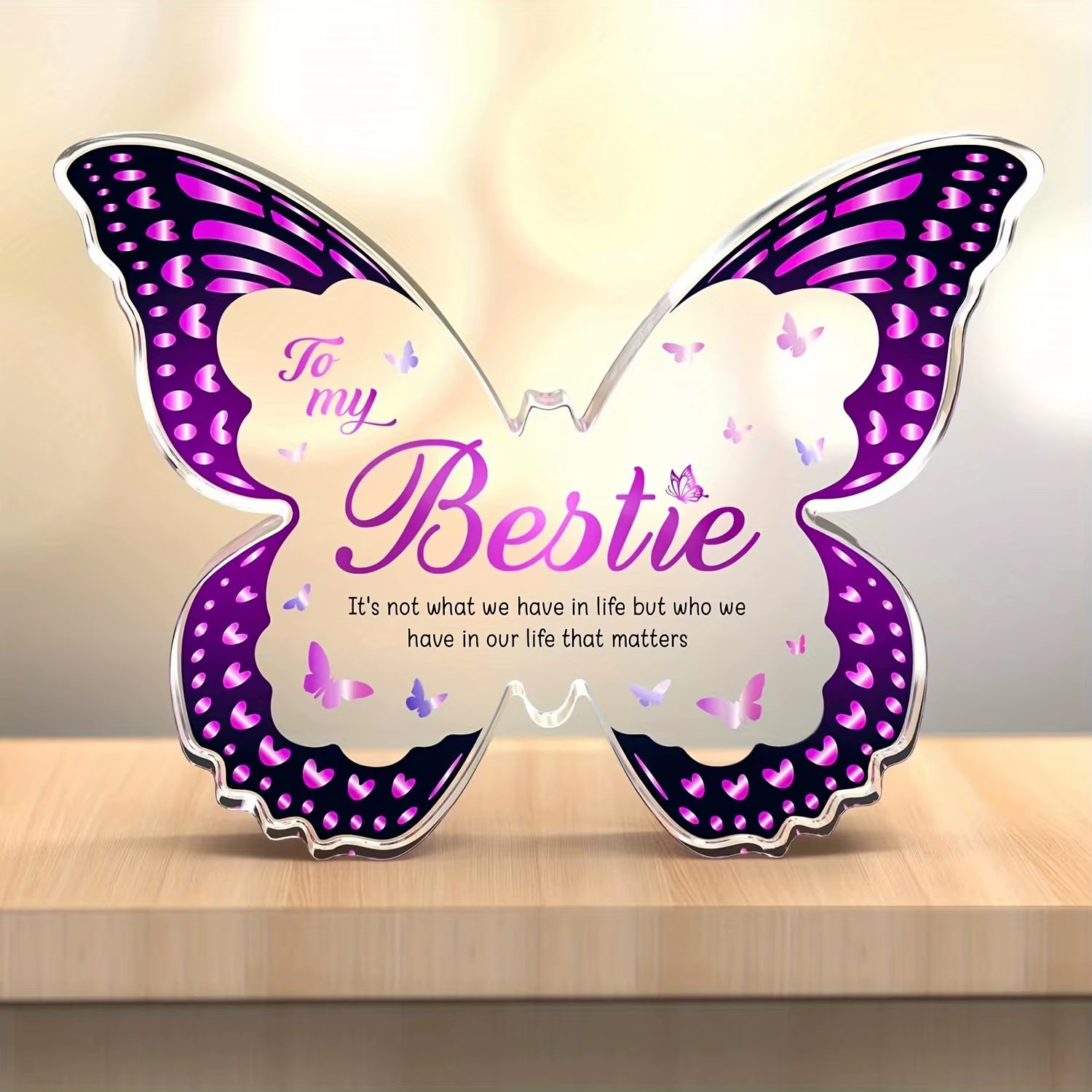 Cherished Moments – Elegant Butterfly Acrylic Plaques for Your Best Friend's Special Occasions